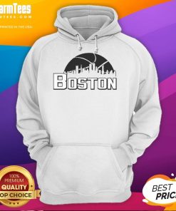 Official Boston Cityscape Skyline Hoodie featuring a vibrant skyline design and comfortable fit for city lovers.