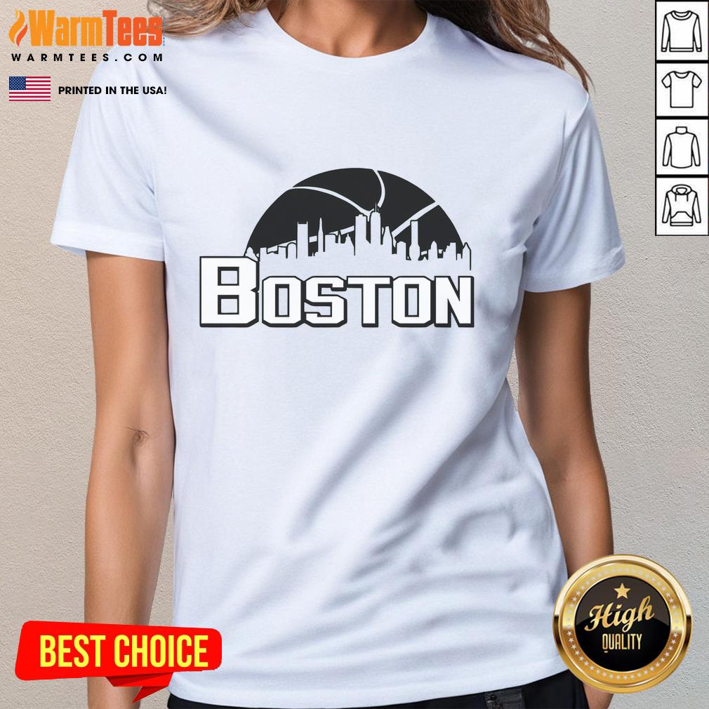 Official Boston Cityscape Skyline Ladies Tee Official Boston Cityscape Skyline Ladies Tee featuring a stylish design of Boston's iconic skyline.