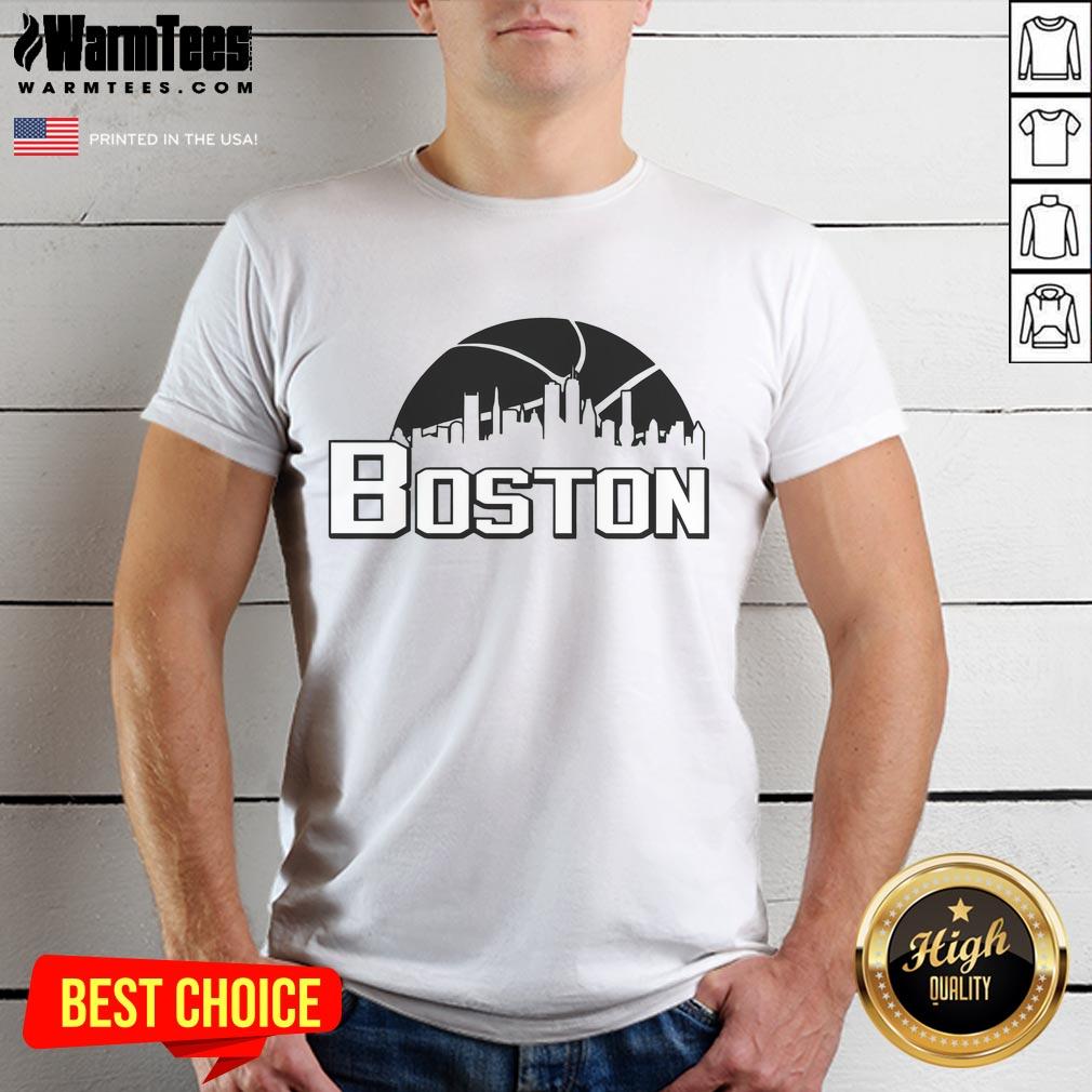 Official Boston Cityscape Skyline T Shirt Official Boston Cityscape Skyline T-Shirt featuring iconic Boston skyline design in vibrant colors.