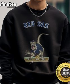 Official Boston Red Sox Tiny Turnip Velociraptor Sweatshirt featuring a fun dinosaur design for fans and collectors.
