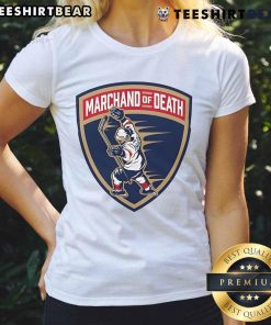 Official Brad Marchand Marchand Of Death Florida Panthers Ladies Tee featuring vibrant graphics and comfortable fit.