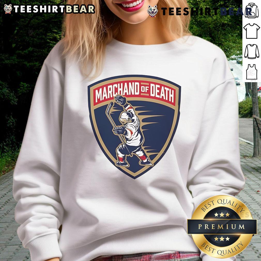 Official Brad Marchand Marchand Of Death Florida Panthers Sweatshirt Official Brad Marchand Marchand Of Death sweatshirt featuring Florida Panthers logo and design, perfect for fans.