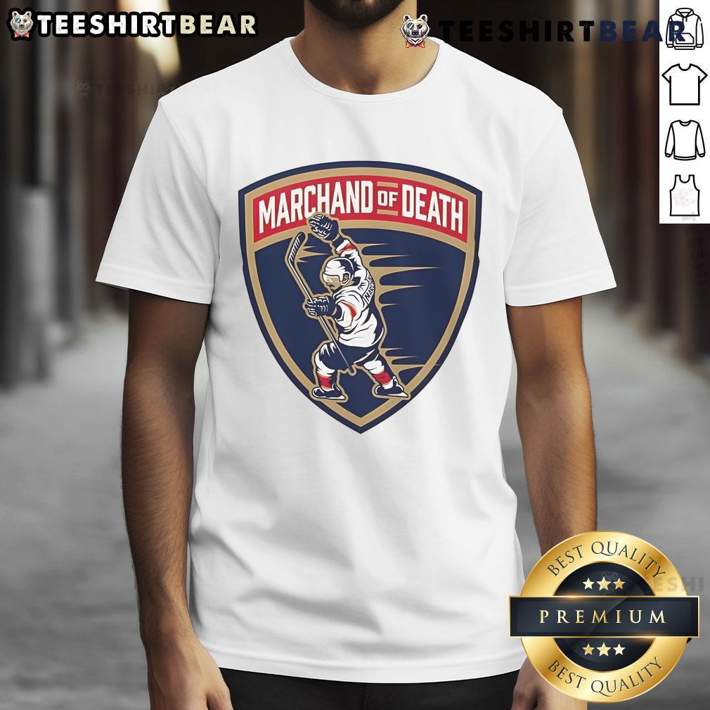 Official Brad Marchand Marchand Of Death Florida Panthers T Shirt Official Brad Marchand Marchand Of Death T-Shirt featuring bold graphics, perfect for Florida Panthers fans.
