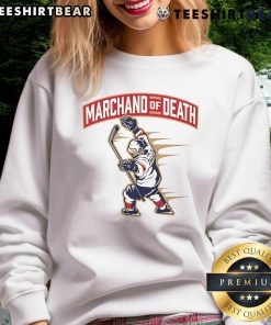 Official Brad Marchand Of Death NHL sweatshirt featuring bold graphics and team colors, perfect for hockey fans.