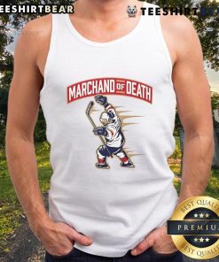 Official Brad Marchand Of Death NHL tank top featuring bold graphics and team colors for die-hard fans.