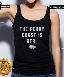 Official Bring Hockey Back tank top featuring 'The Perry Curse Is Real' slogan, perfect for hockey fans.