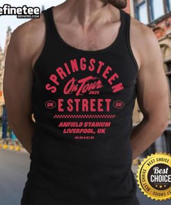 Official Bruce Springsteen June 04, 2025 Liverpool UK tank top featuring iconic design and vibrant colors.