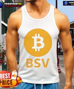 Official BSV Bitcoin tank top featuring a stylish design, perfect for crypto enthusiasts and summer wear.