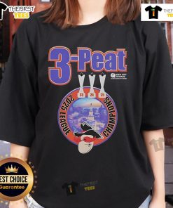 Official Buffalo Bandits 3-Peat 2025 League Champions ladies tee showcasing team pride and championship celebration.
