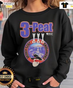 Official Buffalo Bandits 3-Peat 2025 League Champions sweatshirt showcasing team pride and championship celebration.