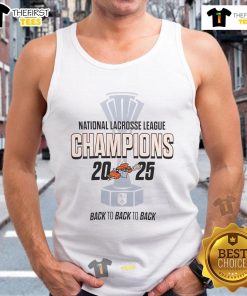 Buffalo Bandits National Lacrosse League Champions 2025 tank top logo celebrating back-to-back-to-back victories.