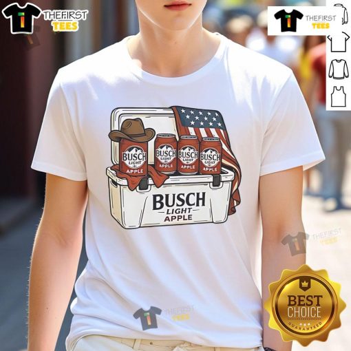 Official Busch Light Apple T-Shirt featuring vibrant graphics and a comfortable fit, perfect for fans of Busch Light.