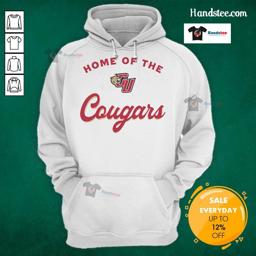 Official Caldwell University Home Of The Cougars Hoodie Alt Text: Official Caldwell University Home of the Cougars hoodie featuring the school logo and stylish design for fans.