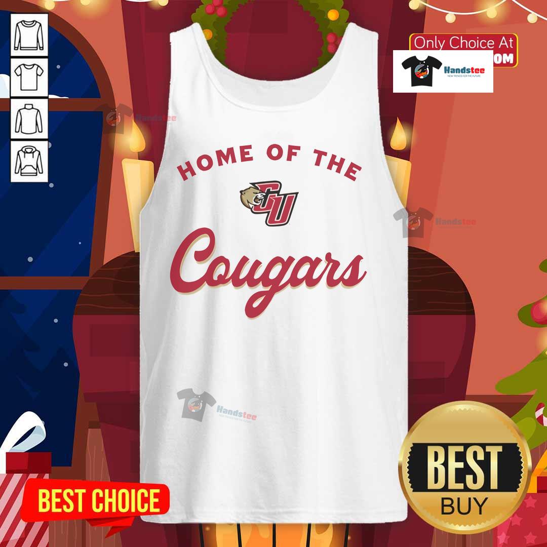 Official Caldwell University Home Of The Cougars Tank Top Alt Text: Official Caldwell University Home of the Cougars tank top featuring the university logo and vibrant colors.