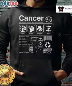Official Cancer Label Hoodie in black, featuring a bold logo, perfect for raising awareness and supporting cancer research.