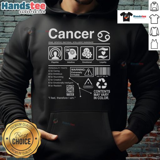 Official Cancer Label Hoodie in black, featuring a bold logo, perfect for raising awareness and supporting cancer research.