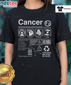 Official Cancer Label Ladies Tee in vibrant colors featuring a stylish design for cancer awareness and support.