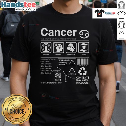 Official Cancer Label T-Shirt featuring a bold design to raise awareness and support cancer research initiatives.