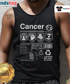Official Cancer Label Tank Top featuring a bold design to raise awareness and show support for cancer awareness initiatives.