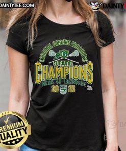 Official Cardinal Gibbons Crusaders 2025 NCHSAA Women's 4A Lacrosse State Champions Ladies Tee shirt design.