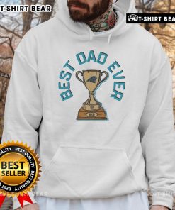 Official Carolina Panthers Best Dad Ever Trophy Hoodie featuring team colors and logo, perfect gift for Panthers fans.
