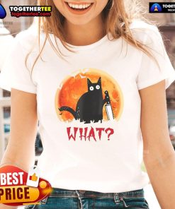 Funny ladies tee featuring a humorous cat graphic, perfect for cat lovers and casual wear enthusiasts.