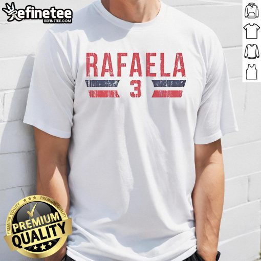 Official Ceddanne Rafaela 3 Boston Font Vintage T-Shirt showcasing retro design and vibrant colors, perfect for fans.