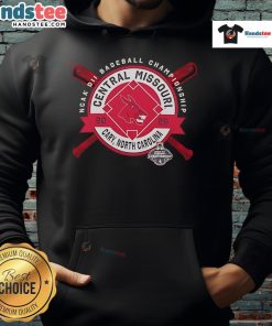 Official Central Missouri NCAA DII Baseball Championship 2025 hoodie, featuring team colors and logo, Cary, North Carolina.