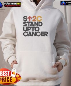 Official Chadwick S2C Stand Up To Cancer Hoodie featuring a stylish design and vibrant colors for cancer awareness.