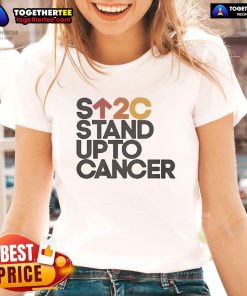 Official Chadwick S2C Stand Up To Cancer ladies tee featuring a stylish design for cancer awareness and support.