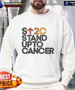 Alt Text: Official Chadwick S2C Stand Up To Cancer sweatshirt featuring a stylish design in support of cancer awareness.