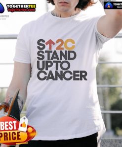 Official Chadwick S2C Stand Up To Cancer T-Shirt featuring bold graphics and a supportive message for cancer awareness.