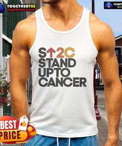 Official Chadwick S2C Stand Up To Cancer tank top featuring a stylish design for cancer awareness and support.