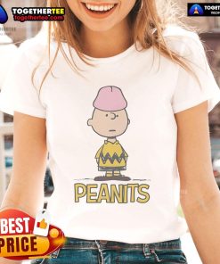 Official Charlie Brown Peanuts Ladies Tee featuring playful graphic design and vibrant colors, perfect for fans of the classic comic.