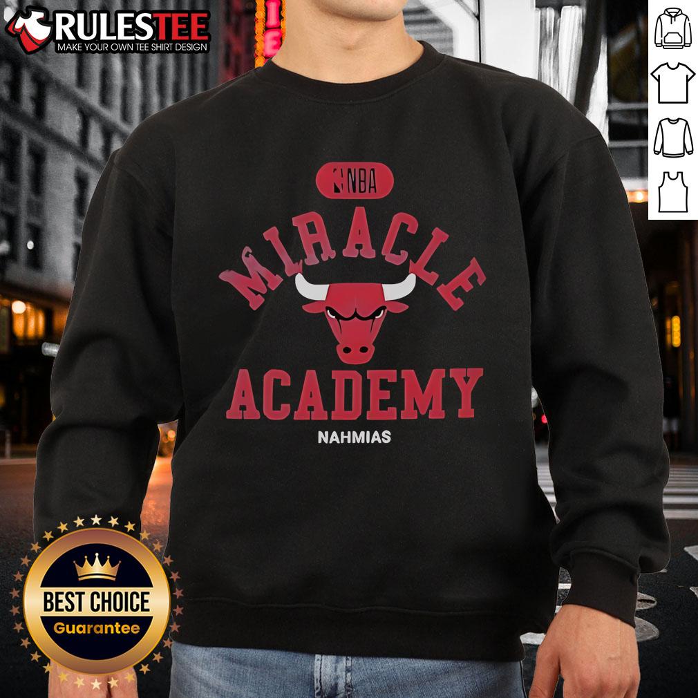 Official Chicago Bulls Miracle Academy Nba Collection Sweatshirt Official Chicago Bulls Miracle Academy NBA Collection Sweatshirt in red, featuring the iconic Bulls logo and stylish design.