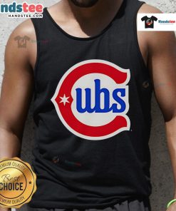 Official Chicago Cubs logo on an alternate tank top, perfect for fans showcasing team spirit in style.