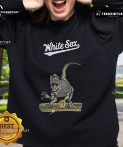 Official Chicago White Sox Tiny Turnip Velociraptor Sweatshirt featuring a playful dinosaur design, perfect for fans.