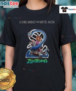 Alt Text: Official Chicago White Sox Zootopia 2 ladies tee featuring vibrant graphics and a stylish fit for fans.