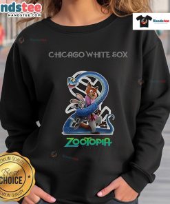 Official Chicago White Sox Zootopia 2 sweatshirt featuring vibrant graphics and team logo, perfect for fans and casual wear.