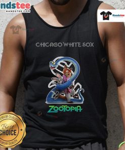 Official Chicago White Sox Zootopia 2 tank top featuring vibrant graphics and team logo, perfect for fans and summer wear.