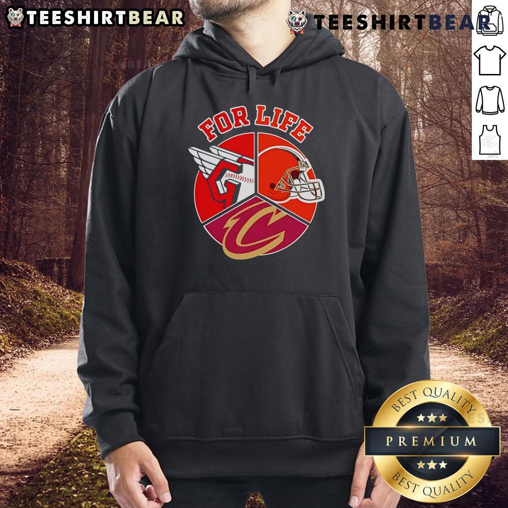 Official Cleveland Guardians Browns And Cavaliers For Life Hoodie Official Cleveland Guardians Browns and Cavaliers For Life Hoodie showcasing team logos and colors, perfect for fans.