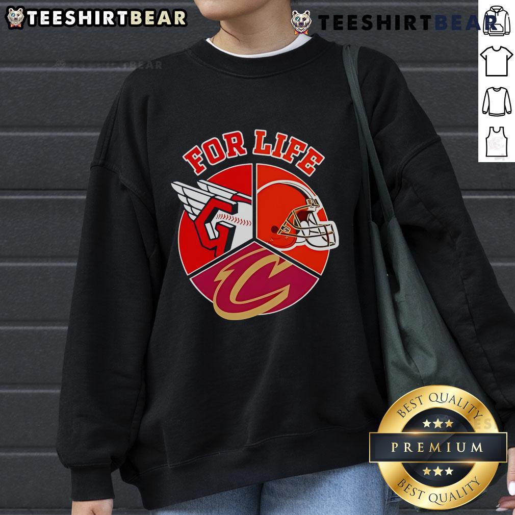 Official Cleveland Guardians Browns And Cavaliers For Life Sweatshirt Official Cleveland Guardians, Browns, and Cavaliers For Life sweatshirt showcasing team pride and style.