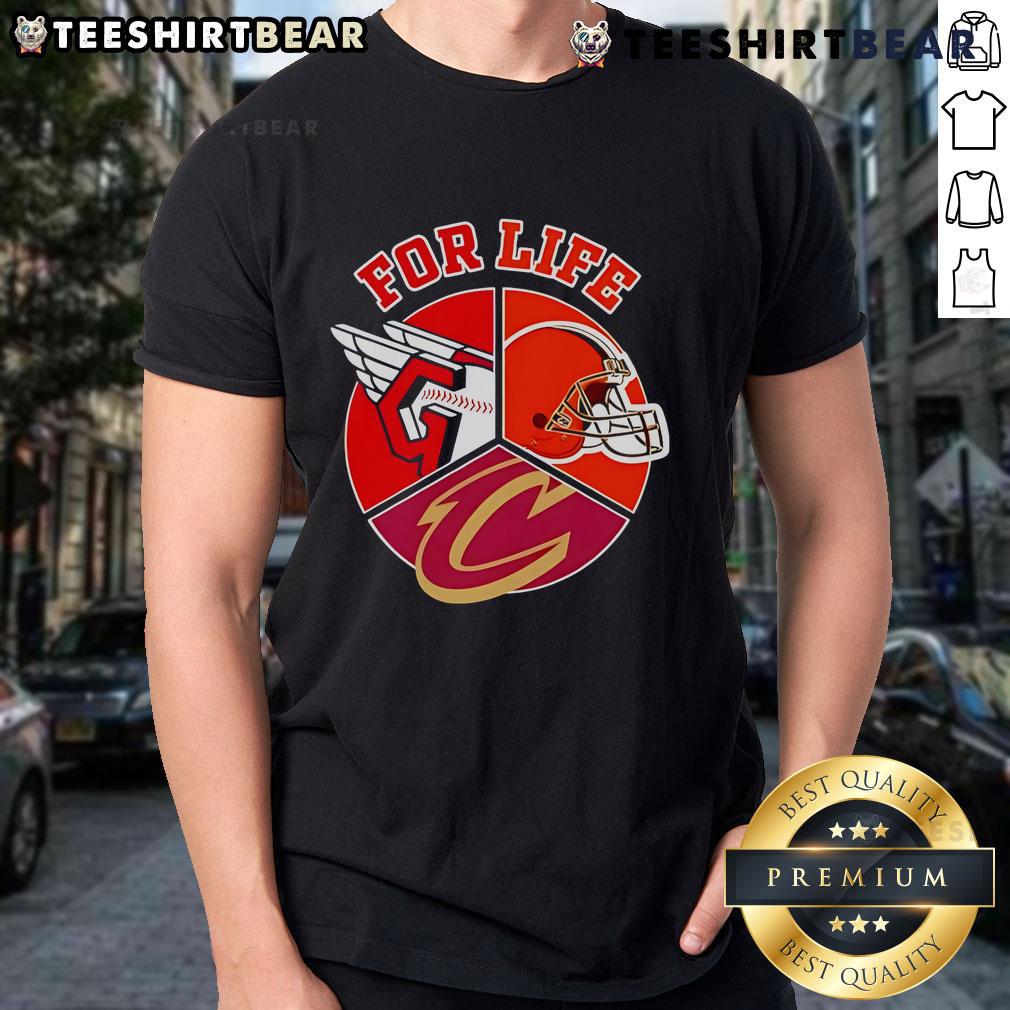 Official Cleveland Guardians Browns And Cavaliers For Life T Shirt Official Cleveland Guardians Browns and Cavaliers For Life T-Shirt featuring team logos and vibrant colors for fans.