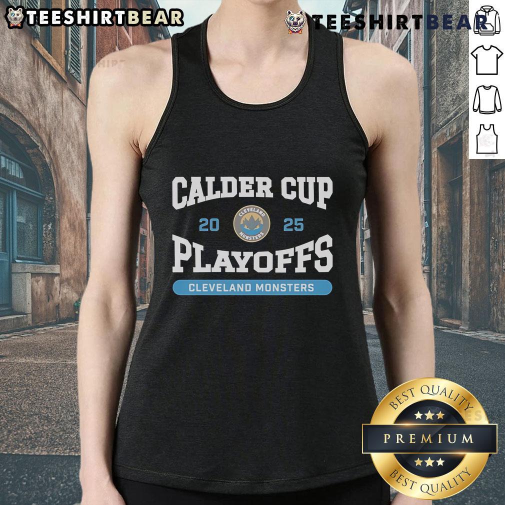 Official Cleveland Monsters 2025 Calder Cup Playoffs Tank Top Official Cleveland Monsters 2025 Calder Cup Playoffs tank top featuring team logo and vibrant design for fans.