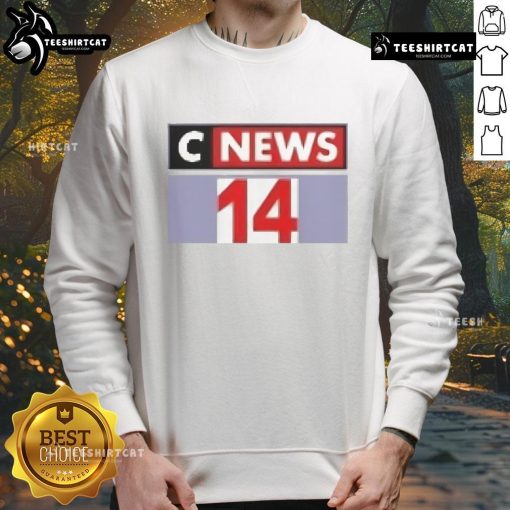 Official Cnews 14 Sweatshirt in black, featuring stylish design and comfortable fit for casual wear.
