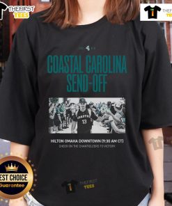 Cheer on the Chanticleers to victory in this Official Coastal Carolina send-off ladies tee featuring vibrant team colors.