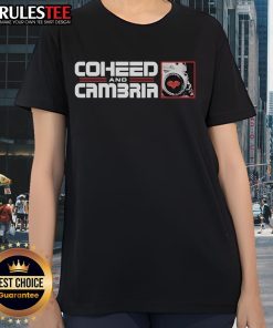 Alt Text: Official Coheed and Cambria 2000 Trees Festival UK ladies tee featuring vibrant design and band logo.