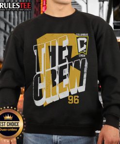Official Columbus Crew Wave Bold Sweatshirt in black, showcasing team logo and stylish design for fans.