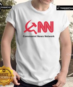 Official Communist News Network T-Shirt featuring bold graphics and vibrant colors for political statement apparel.