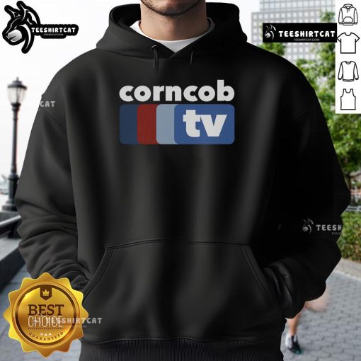 Official Corncob TV Hoodie featuring a vibrant design, perfect for fans and casual wear enthusiasts.